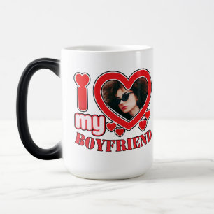 I Kärlek My Boykompis Personlig Heart Photo Magisk Mugg