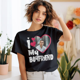 I Kärlek My Boykompis Personlig Photo T Shirt
