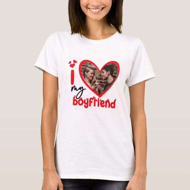 I Kärlek My Boykompis Photo Anpassningsbar T-Shirt (Framsida)