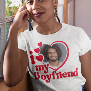 I Kärlek My Boykompis Photo Anpassningsbar T Shirt