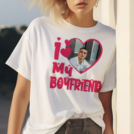 I Kärlek My Boykompis Red Heart Anpassningsbar Pho T Shirt