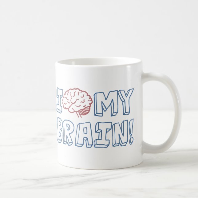 I Kärlek My Brain Kaffemugg (Höger)