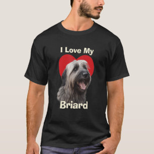 I Kärlek My Briard Berger de Brie Puppy Hund T Shirt