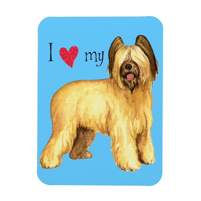 I Kärlek my Briard Magnet (Vertikal)