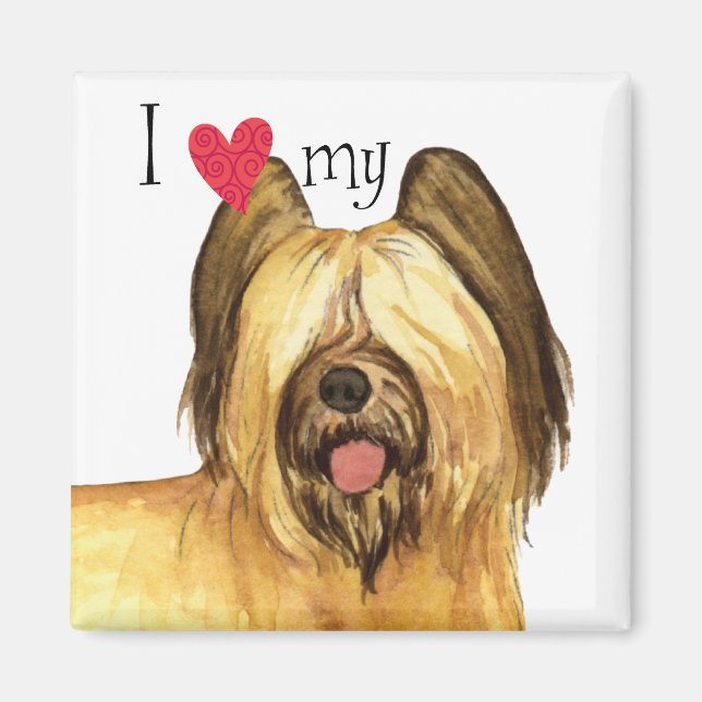 I Kärlek my Briard Magnet (Framsidan)