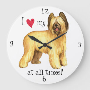 I Kärlek my Briard Stor Klocka