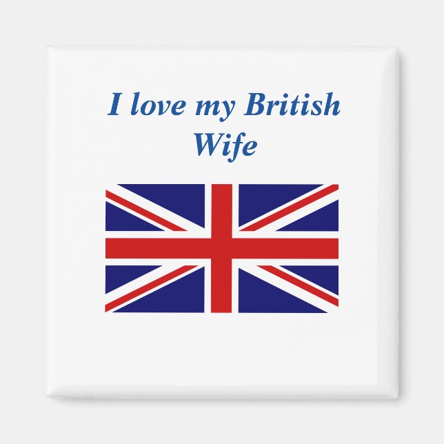 I kärlek My British Wife Magnet (Framsidan)