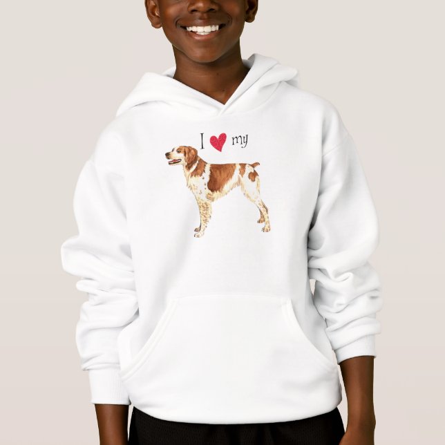 I Kärlek my Brittany T Shirt (Framsida)
