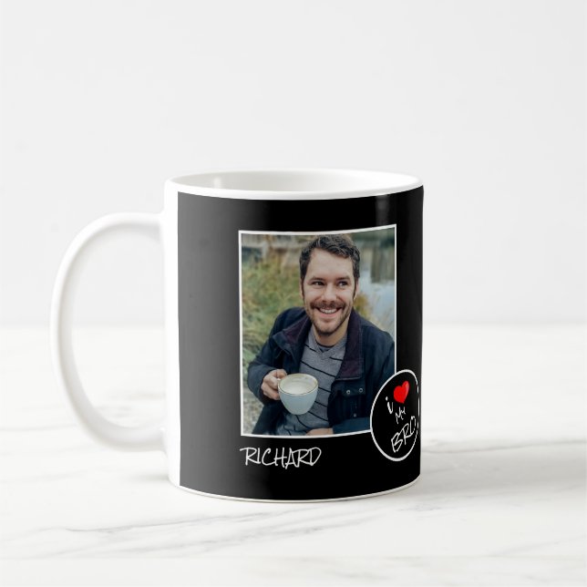 I Kärlek My Bro, Anpassningsbar Photo - Personlig Kaffemugg (Vänster)