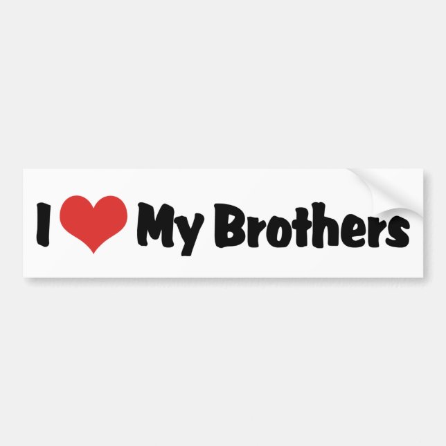 I Kärlek My Brothers Bildekal (Framsidan)