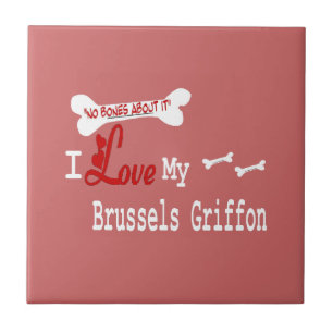 I Kärlek My Brussels Griffon Kakelplatta