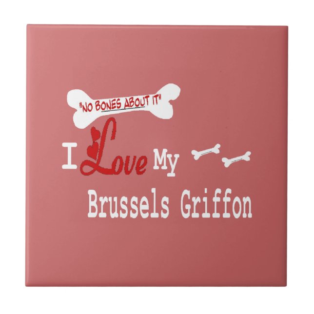 I Kärlek My Brussels Griffon Kakelplatta (Framsidan)