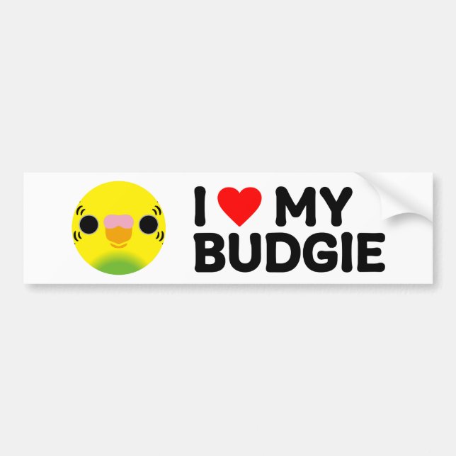 I KÄRLEK, MY BUDGIE - regressionsinledning Bildekal (Framsidan)