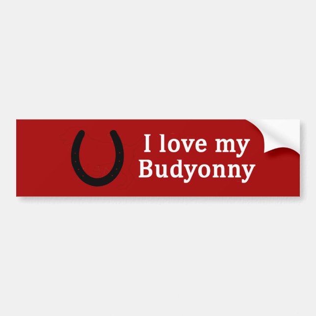 I Kärlek My Budyonny Horse Bildekal (Framsidan)
