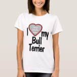 I Kärlek My Bull Terrier - Cute Red Heart Photo T Shirt<br><div class="desc">Den här roligtens t-shirt visar hur mycket du kärlekar din Bull Terrier! Skjortan har en roligt hjärtformade fotodroppe i ram där du kan ladda upp ett foto av din egen Bull Terrier. Hundälskarna kommer att falla i kärlek med roligtens anpassade t-shirt som gör att du kan ladda upp ditt eget...</div>