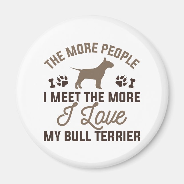 I Kärlek My Bull Terrier Magnet (Framsidan)