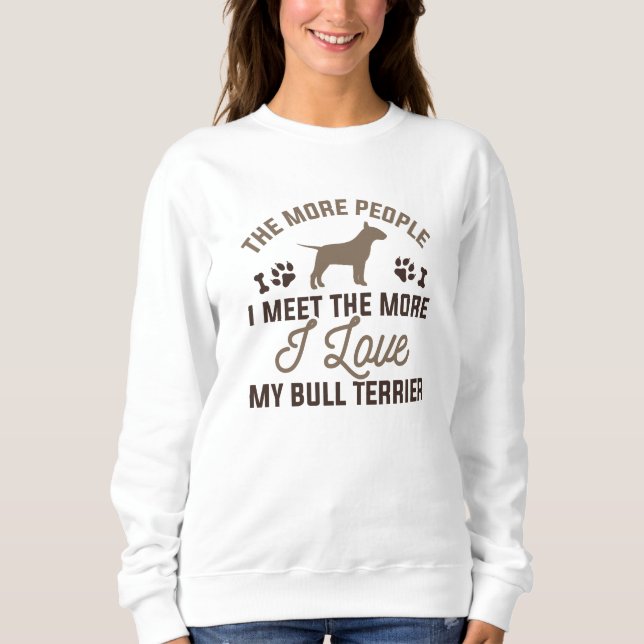 I Kärlek My Bull Terrier T Shirt (Framsida)