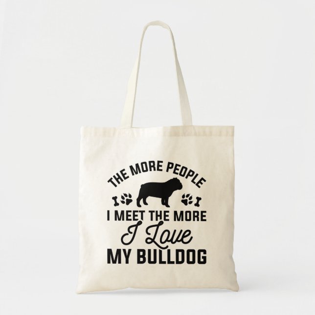 I Kärlek My Bulldog Tygkasse (Framsidan)