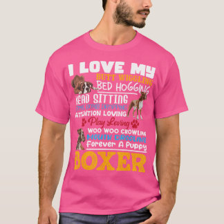 I Kärlek My Butt Wiggling Boxer Hund älskare Anima T Shirt