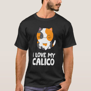 I Kärlek My Calico Cute Pet Calico Cattat T Shirt