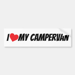 I Kärlek My Campervan Big Red Kärlek Heart Bildekal