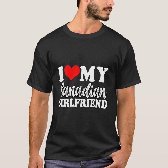 I Kärlek My Canadian Girlkompis Roligt Matching Co T Shirt (Framsida)