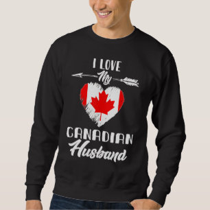 I Kärlek My Canadian Make Kanada Lång Ärmad Tröja
