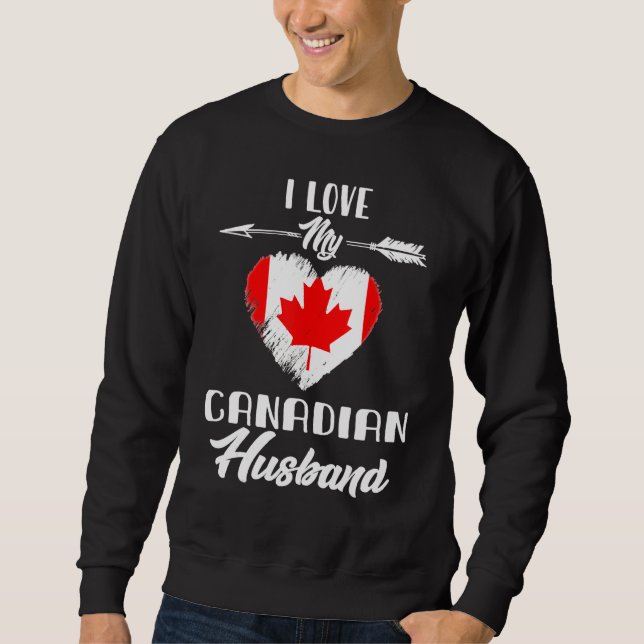 I Kärlek My Canadian Make Kanada Lång Ärmad Tröja (Framsida)