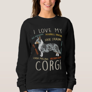 I Kärlek My Cardigan Welsh Corgi Hund Pappa Cute F T Shirt