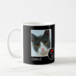 I Kärlek My Cat, Anpassningsbar Photo - Djurälsk Kaffemugg
