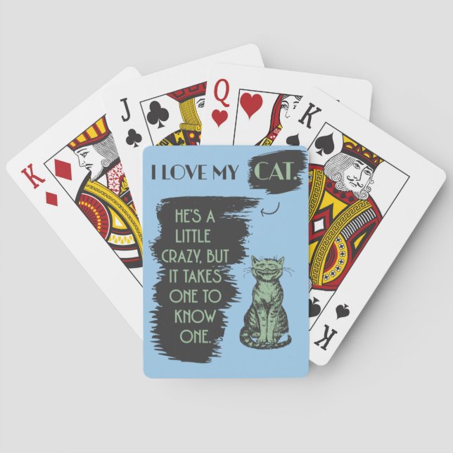 I Kärlek My Cat Casinokort (Baksidan)