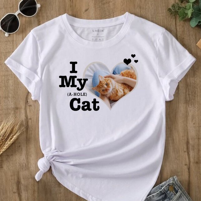 I Kärlek My Cat Hearts | Lustigt att lägga till te T Shirt (Skapare uppladdad)