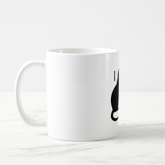I Kärlek My Cat Kaffemugg (Vänster)
