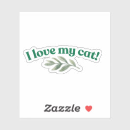 I Kärlek My Cat Klistermärken