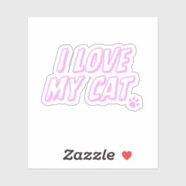 I Kärlek My Cat Klistermärken