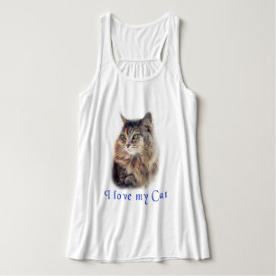 I kärlek my Cat Linne Med Racerback