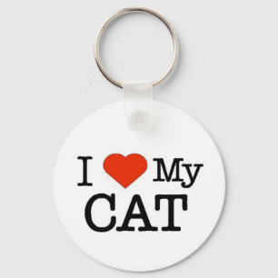 I Kärlek My Cat Nyckelring