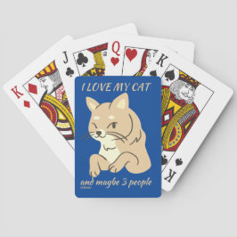 I KÄRLEK MY CAT OCH MAYBE 3 FOLK gullig katt Casinokort
