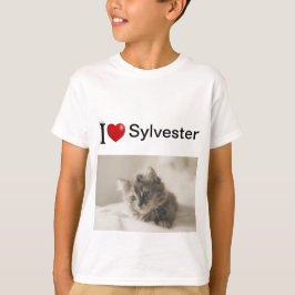 I Kärlek My Cat personlig-foto T Shirt