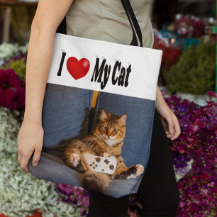 I Kärlek My Cat Photo Tygkasse