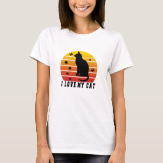 I KÄRLEK MY CAT SUNSET T SHIRT