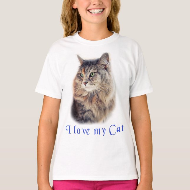 I kärlek my Cat T Shirt (Framsida)