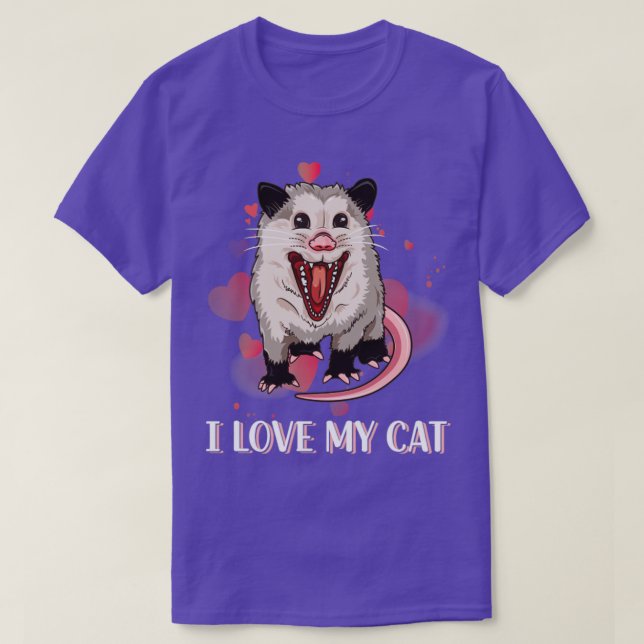 I Kärlek My Cat T Shirt (Design framsida)