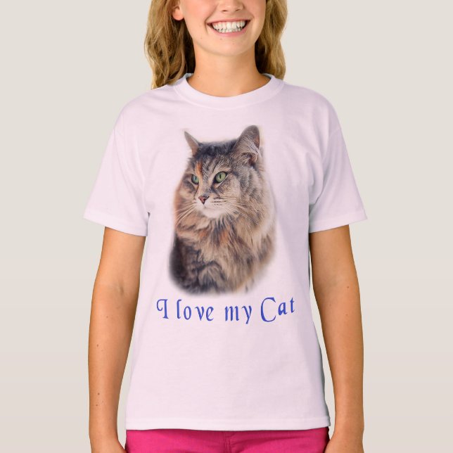 I kärlek my Cat T Shirt (Framsida)
