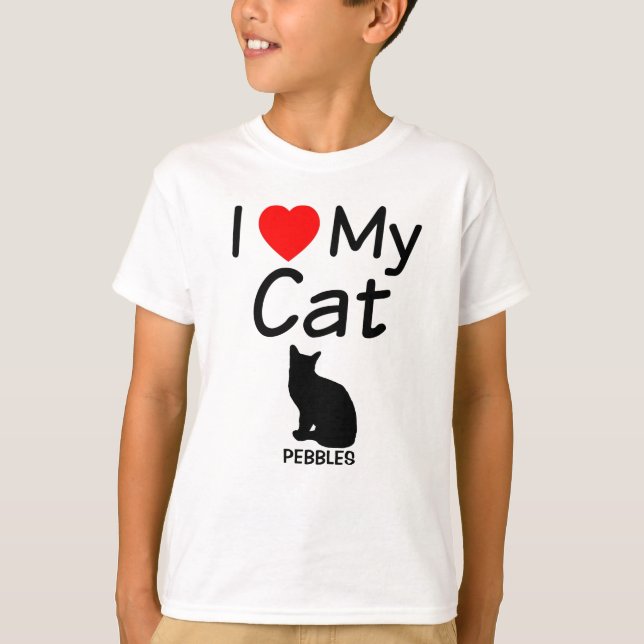I Kärlek My Cat Tee (Framsida)