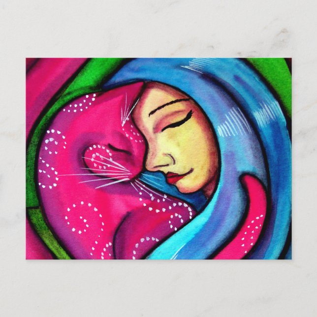 I Kärlek My Cat Vykort (Framsida)