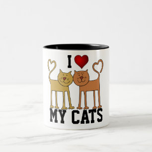 I Kärlek My Cats, populär design Coffee Mugg