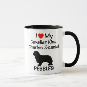 I Kärlek My Cavalier Kung Charles Spain Hund Mugg