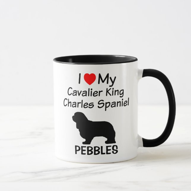 I Kärlek My Cavalier Kung Charles Spain Hund Mugg (Höger)