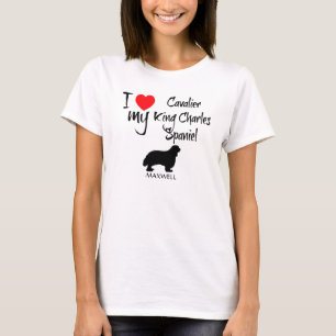 I Kärlek My Cavalier Kung Charles Spain Tee Shirt
